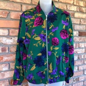 QVC Green floral jacket. Tags gone I think it’s Susan Graver size large